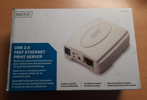 Printserver Fast-Ethernet - USB 2.0 - Digitus